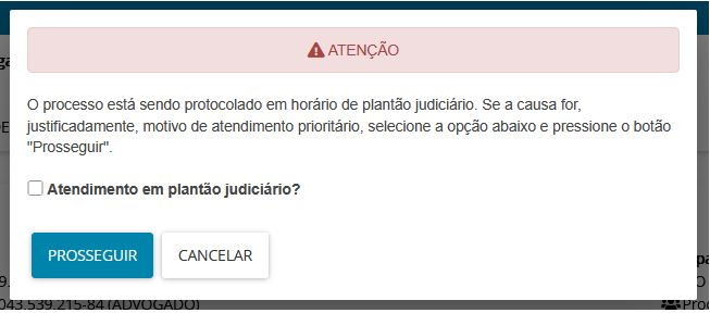 PJe 2x - Plantão Judiciário